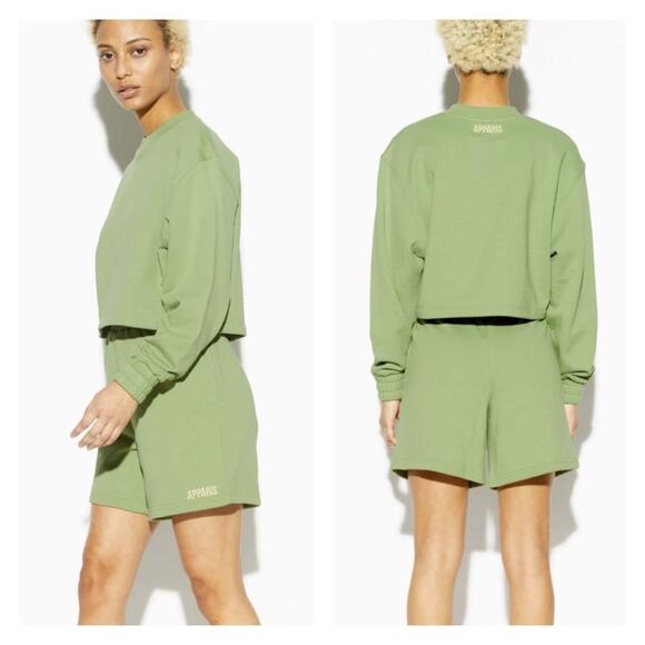 Apparis Julianna Pull On Sweat Shorts S Green - Picture 1 of 8